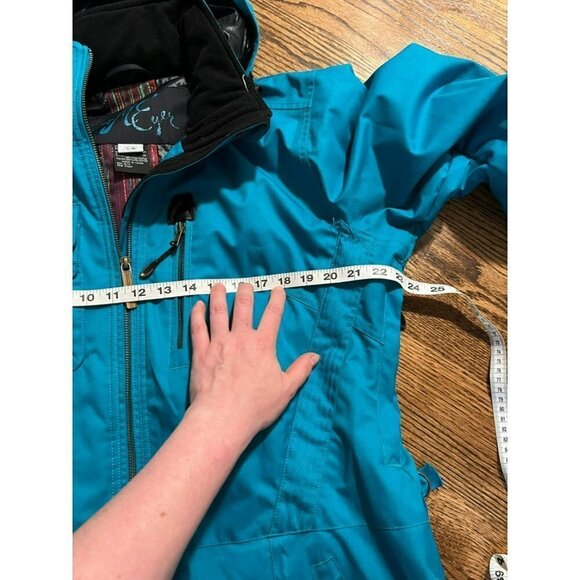 Obermeyer | Ski Jacket Parka Sz 14 Teal Turquoise - Picture 11 of 13